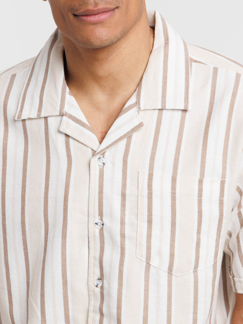 Chemisette rayée homme