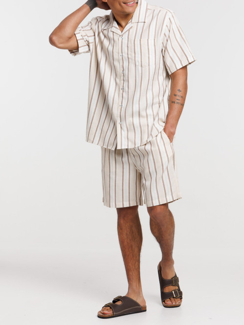 Chemisette rayée homme