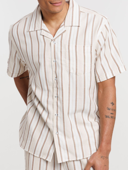 Chemisette rayée homme