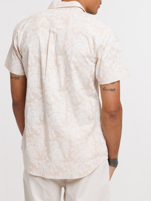Chemise motif palmier homme