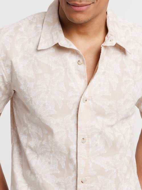 Chemise motif palmier homme
