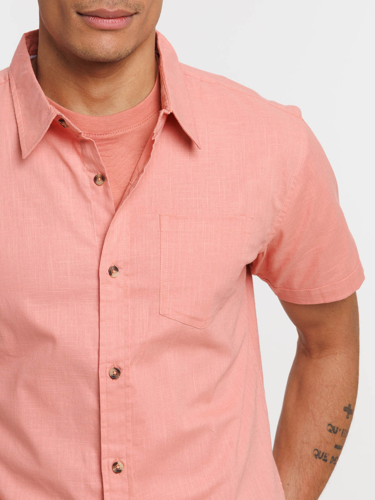 Chemisette rose sauvage homme Chemisette rose sauvage homme