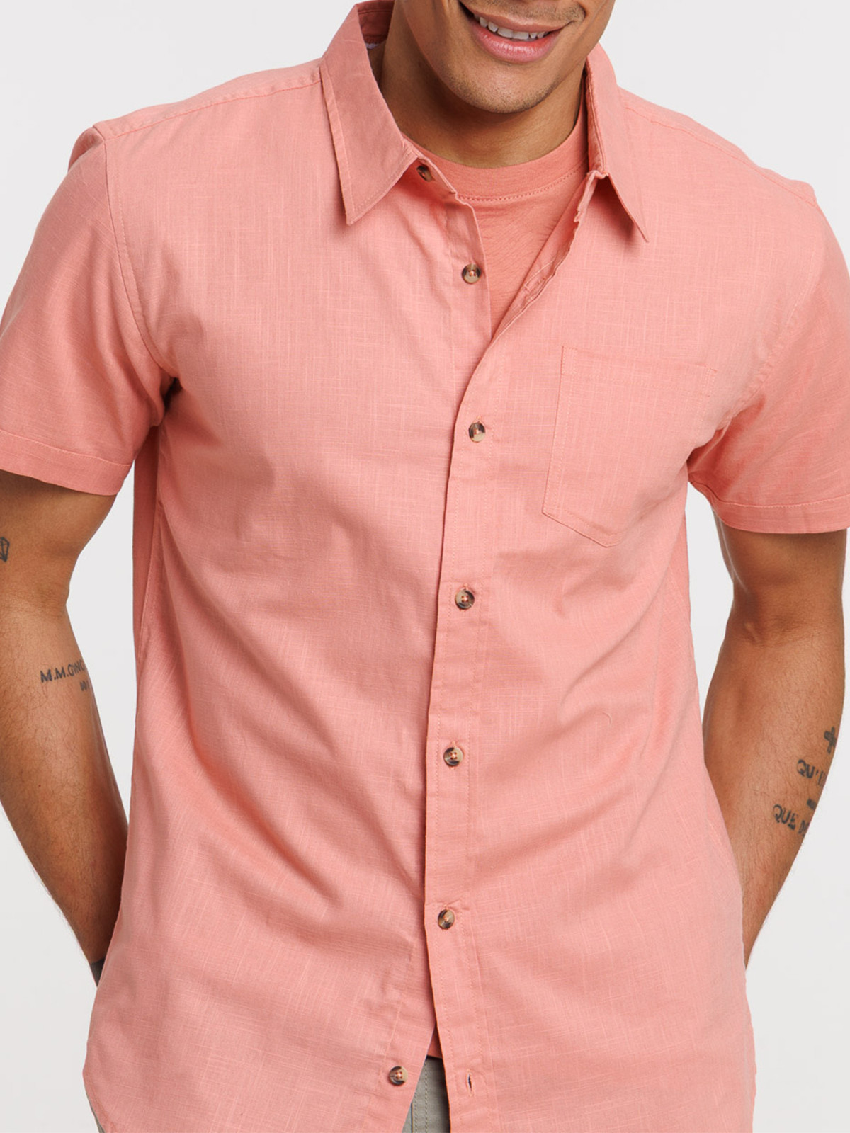 Chemisette rose sauvage homme Chemisette rose sauvage homme