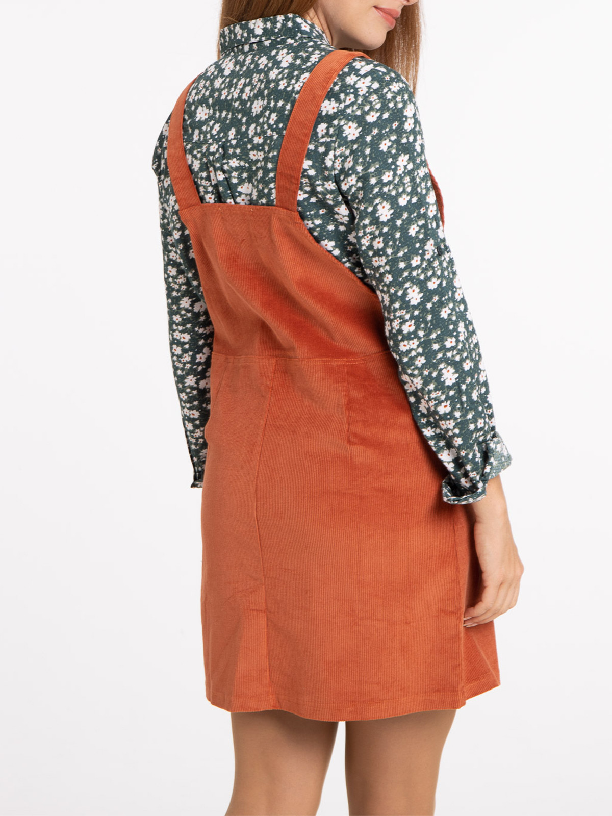 Robe salopette velours femme