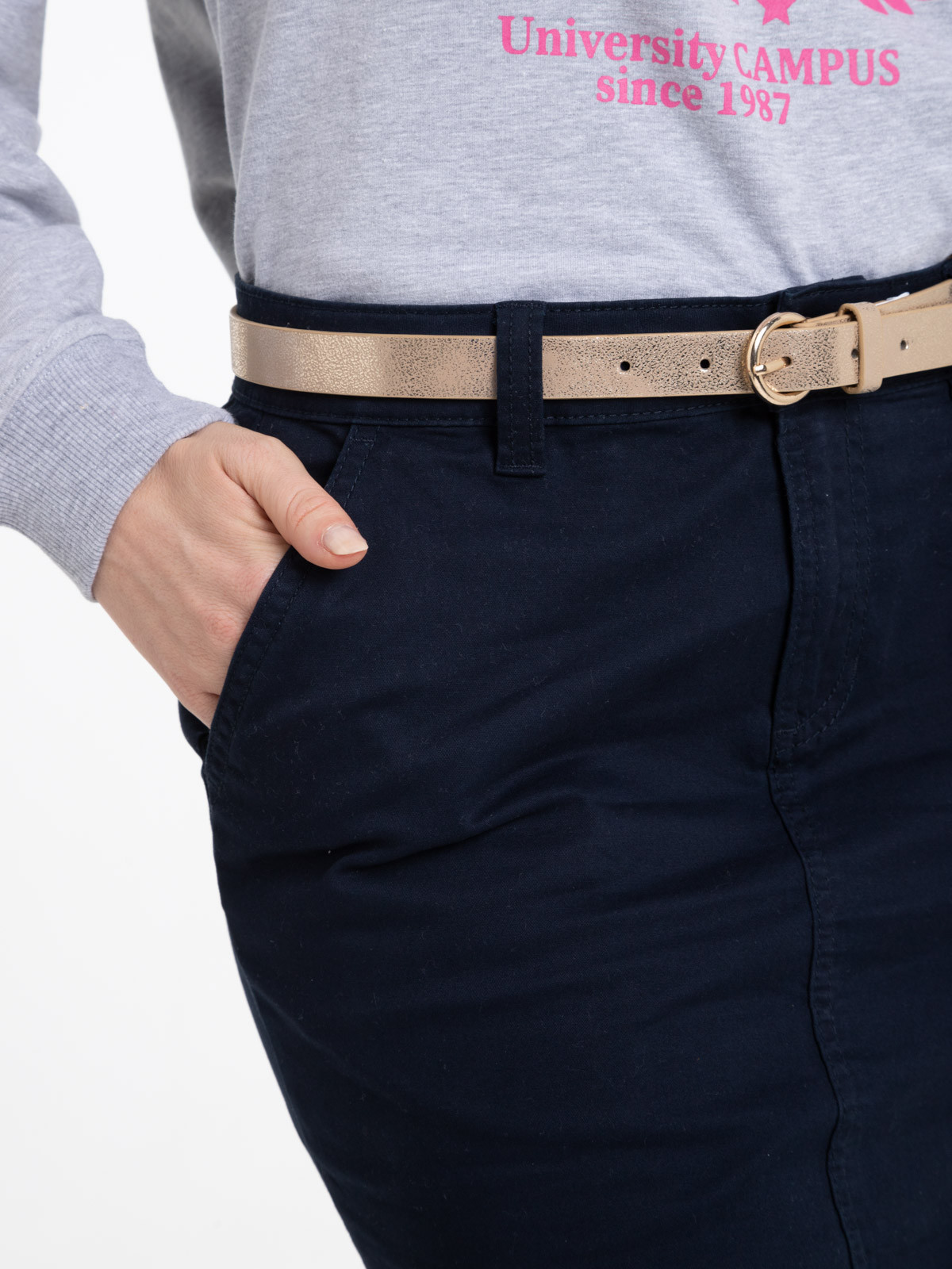 Jupe chino marine navy femme Jupe chino marine navy femme