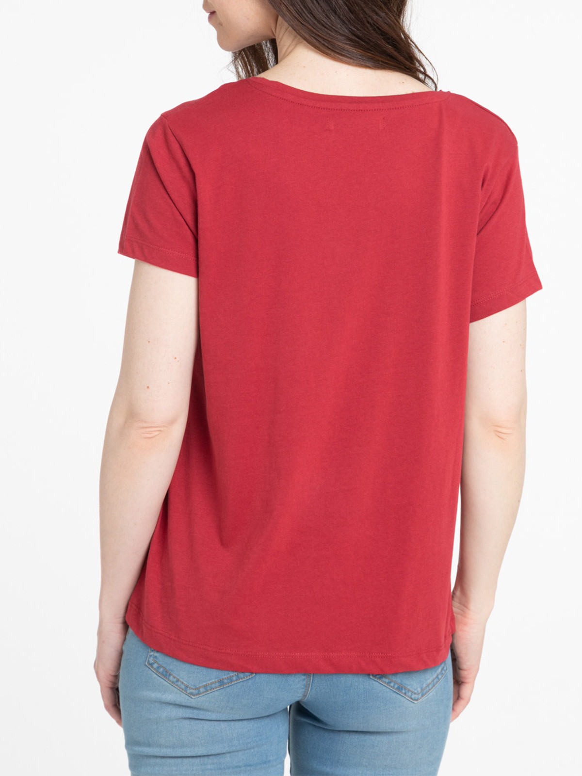 T-shirt bordeaux imprimé femme