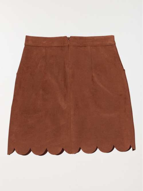 Jupe suédine pain d'épice...