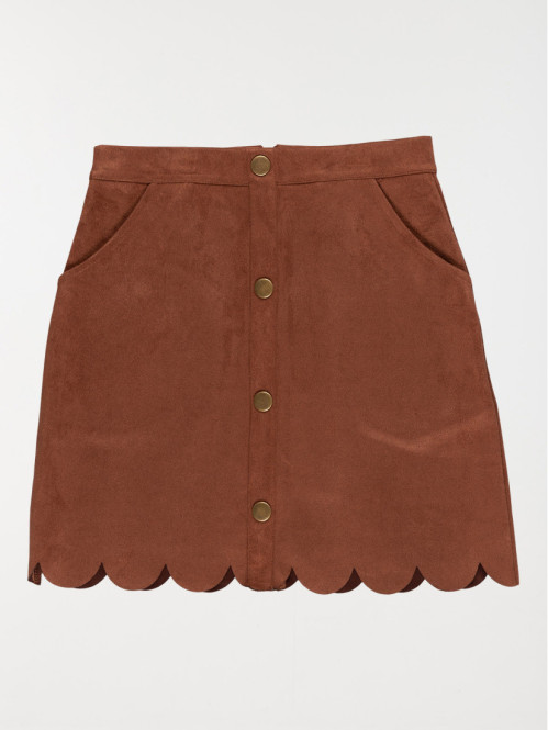 Jupe suédine pain d'épice...