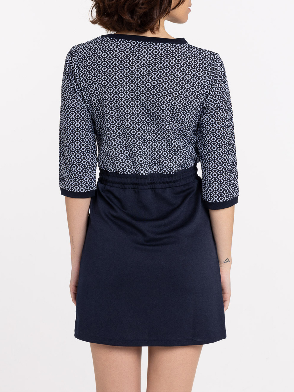 Robe imprimée marine navy femme
