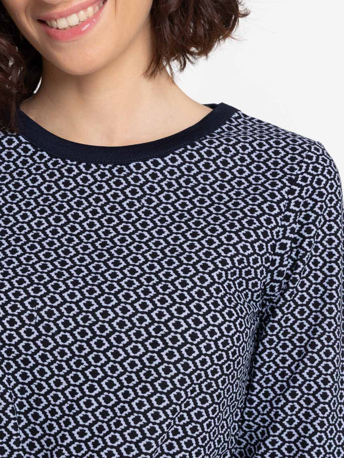 Robe imprimée marine navy femme