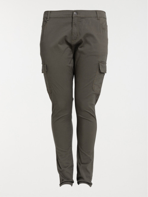 Pantalon cargo grande taille femme