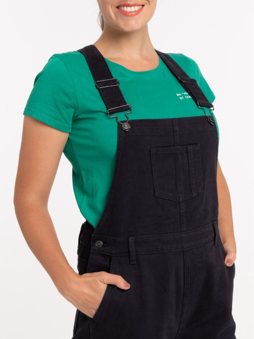 Salopette denim noire femme