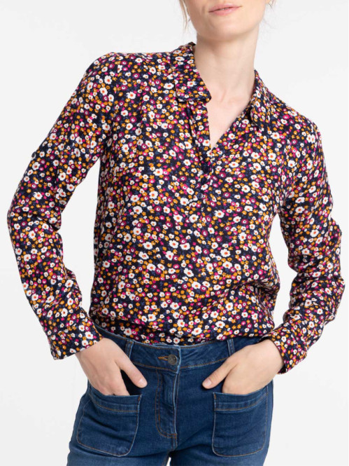 Chemise fleurie femme