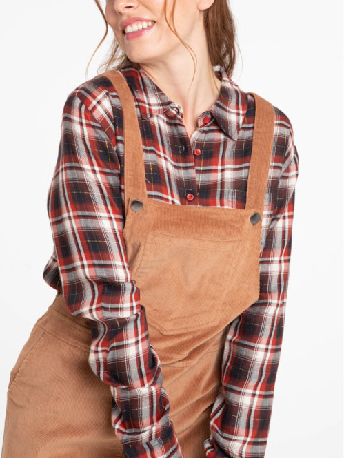 Robe salopette velours...