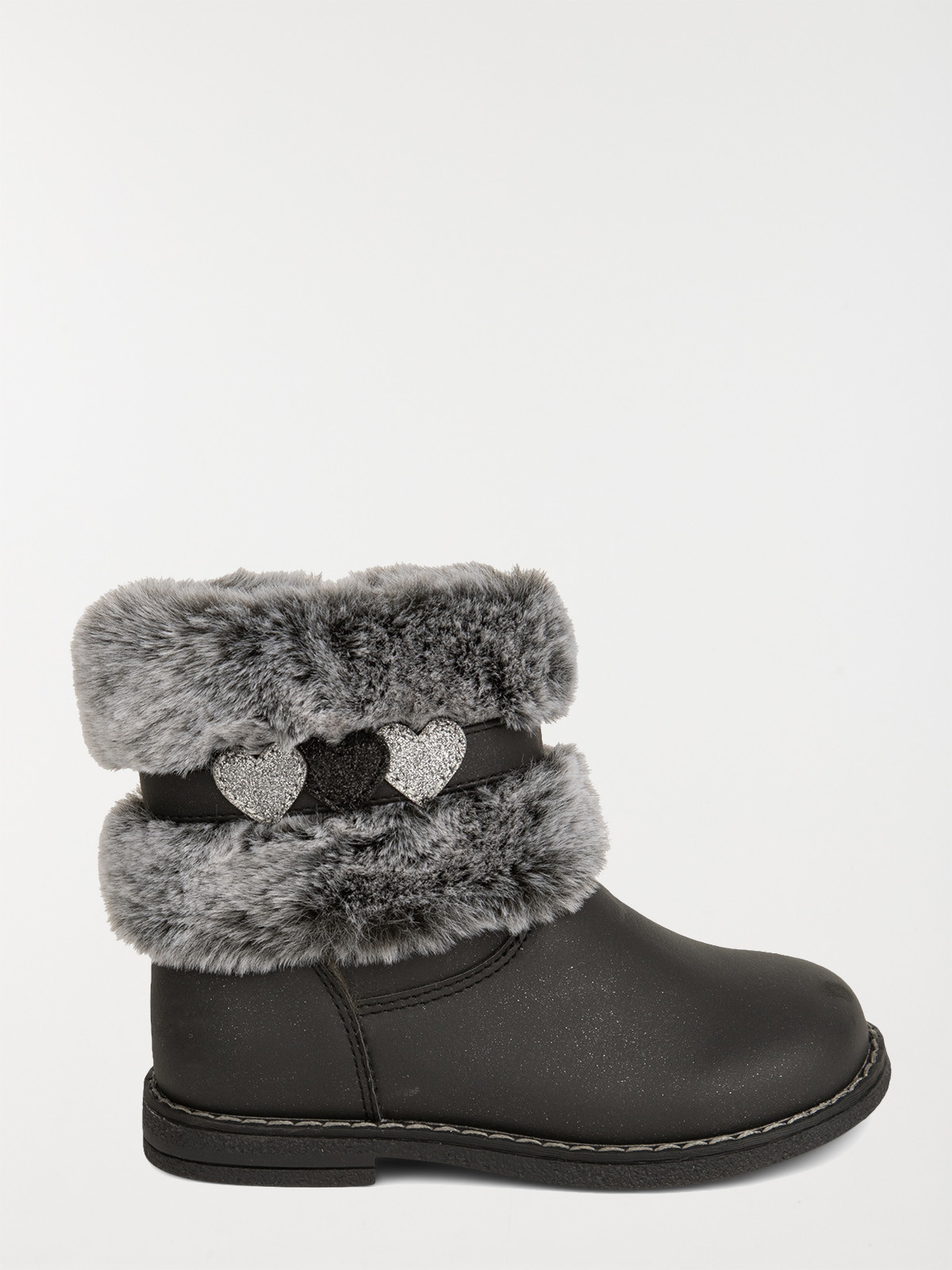 Bottine fourrée noire fille (24-30) Bottine fourrée noire fille (24-30)