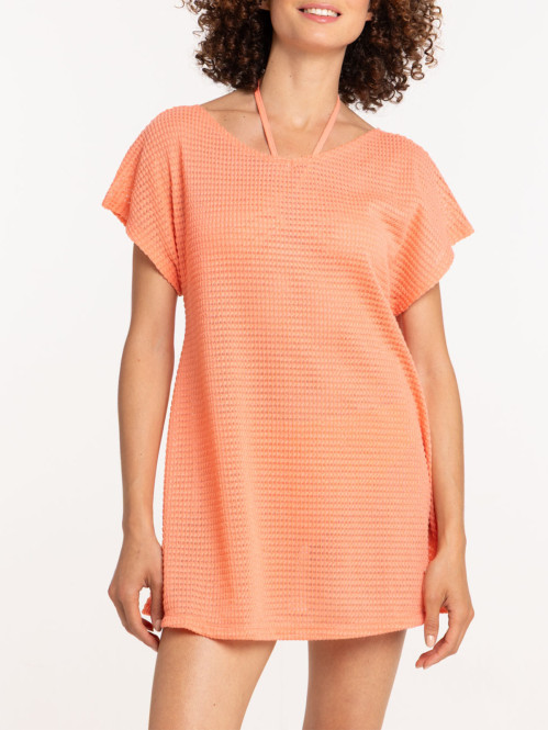 Robe de plage corail femme