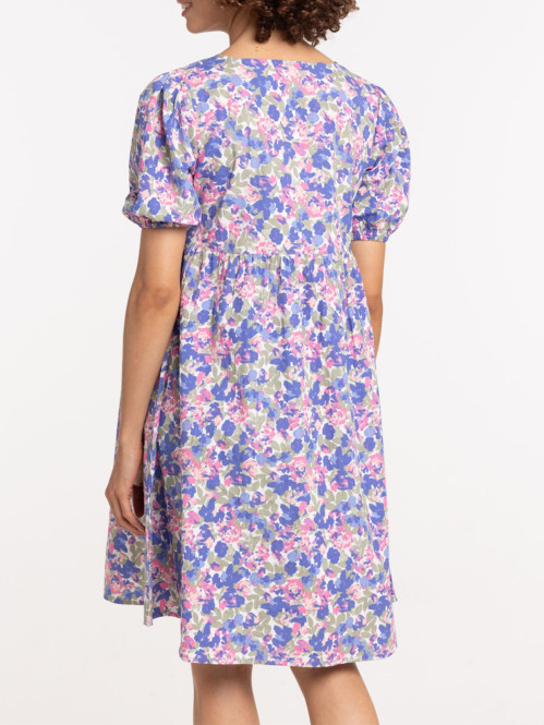 Robe fleurie noeuds femme