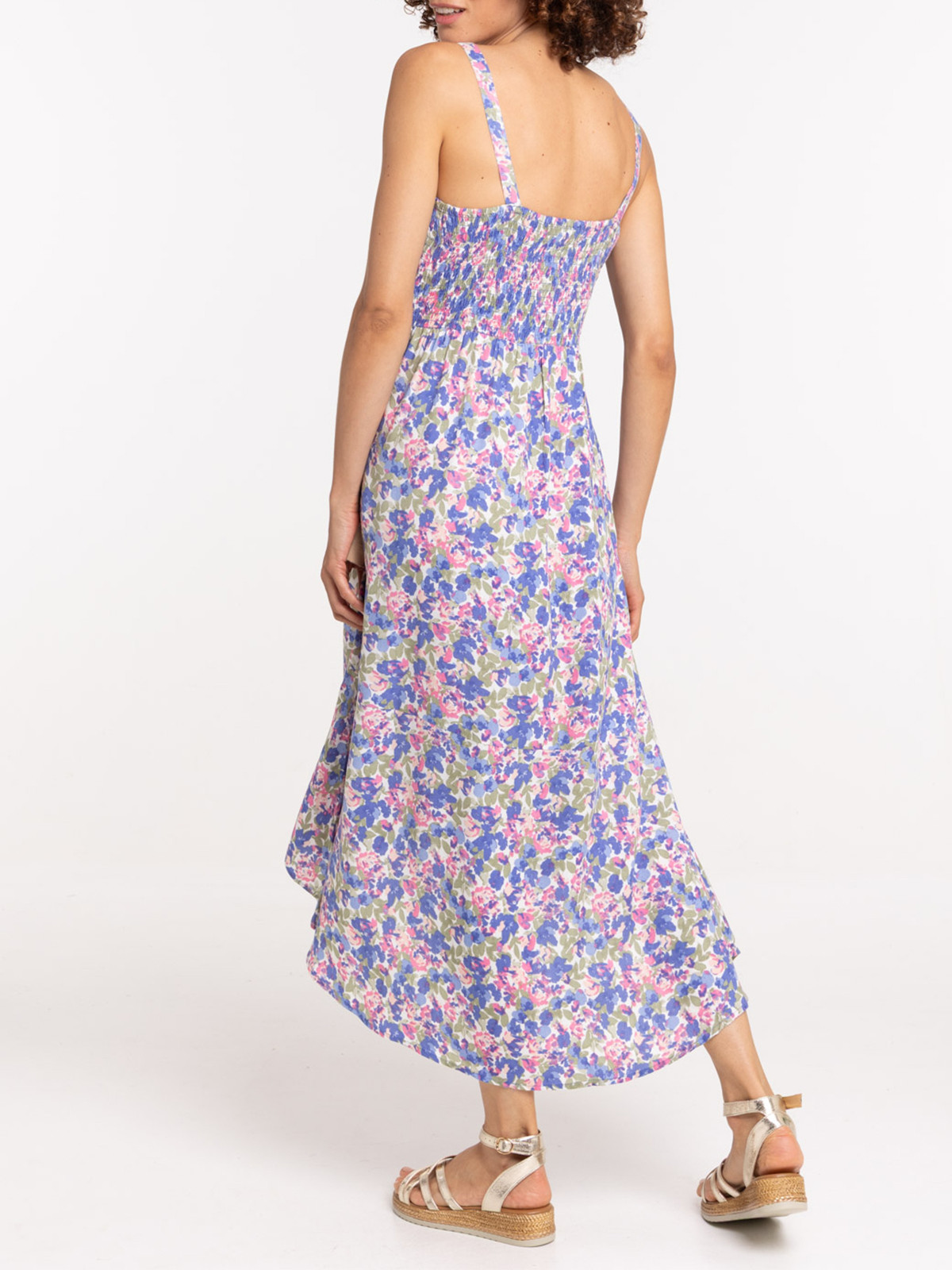 Robe longue imprimée fleurie femme