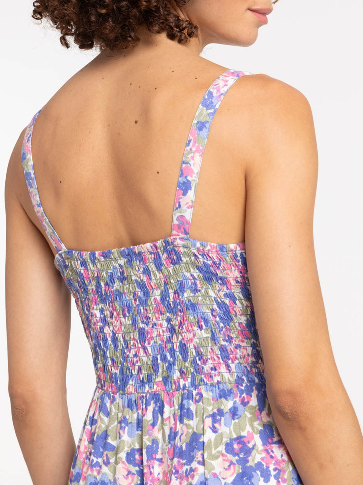 Robe longue imprimée fleurie femme