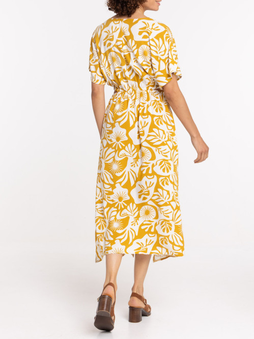 Robe longue imprimée femme