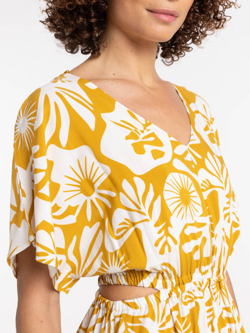 Robe longue imprimée femme