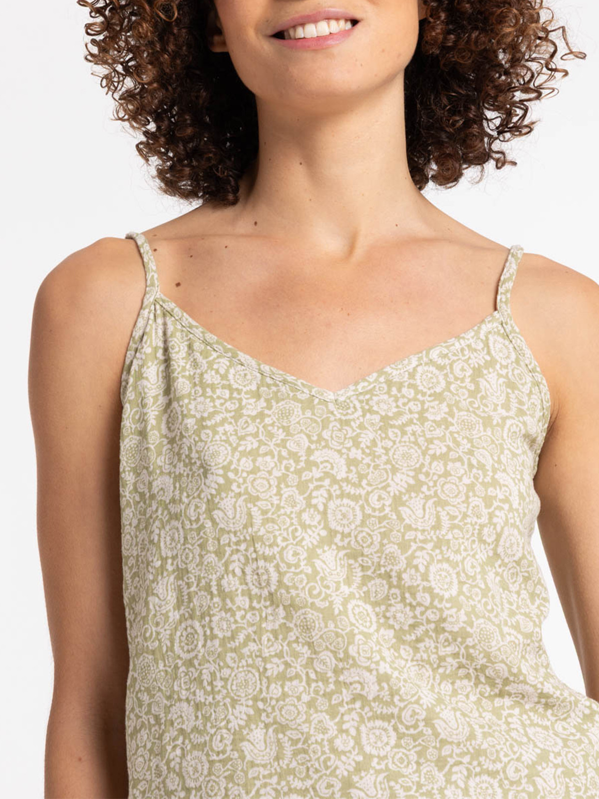 Débardeur motif double gaze coton femme