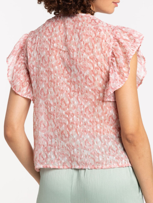 Blouse en voile imprimé femme