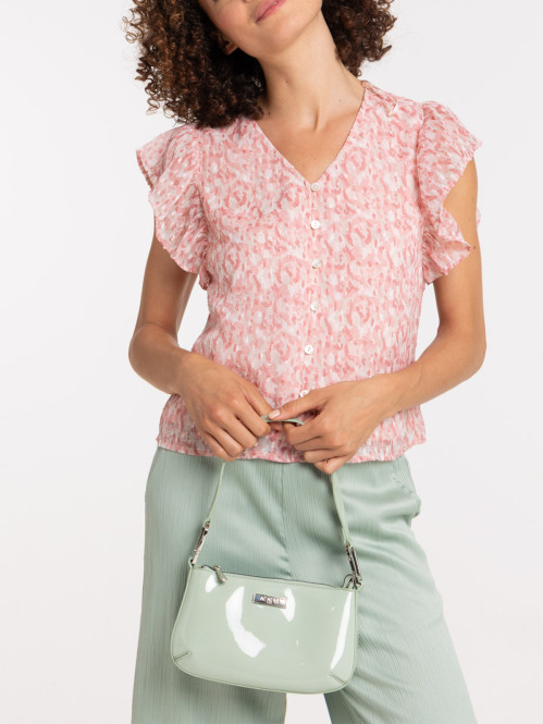 Blouse en voile imprimé femme