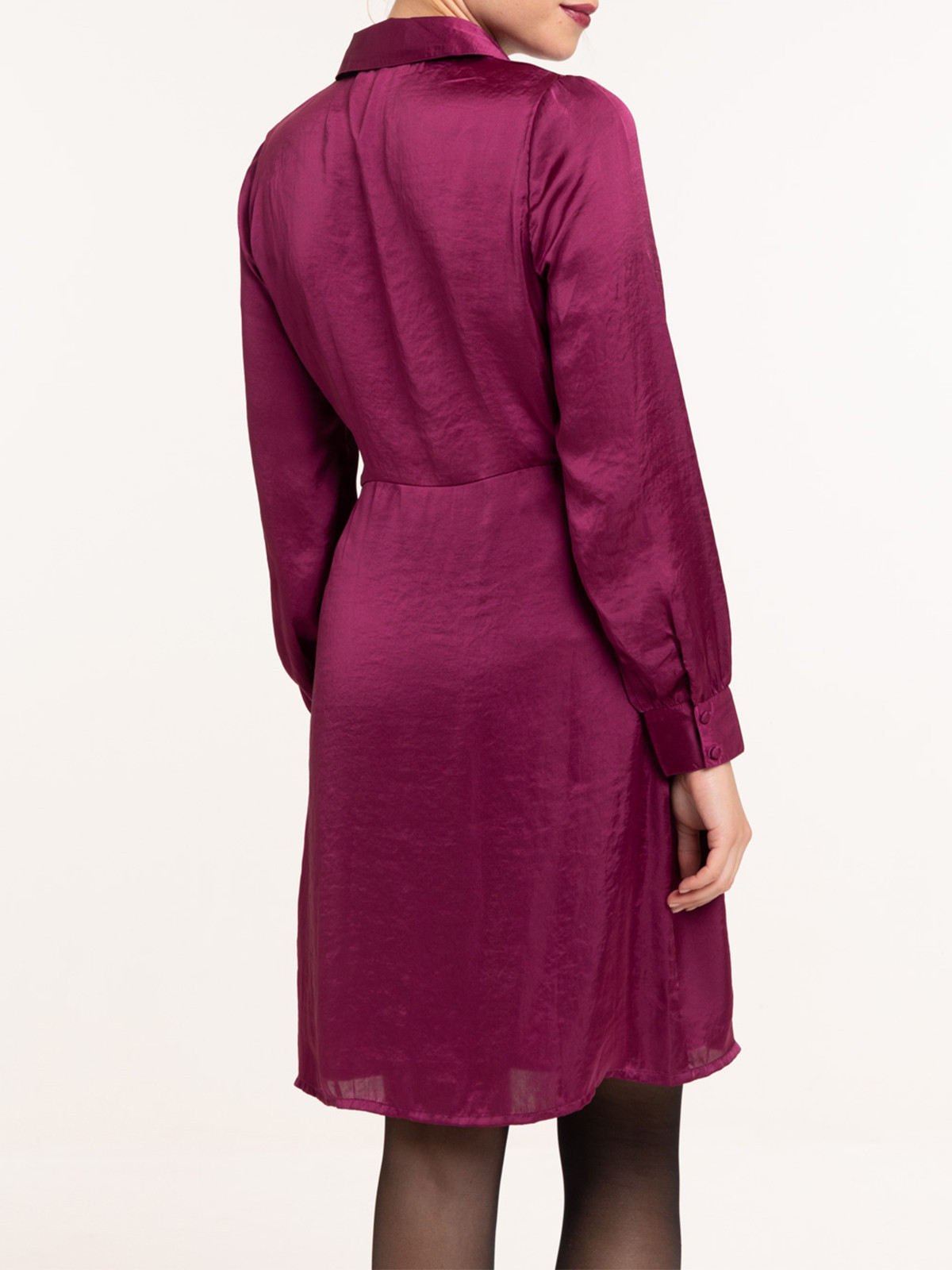 Robe satinée dark raisin femme