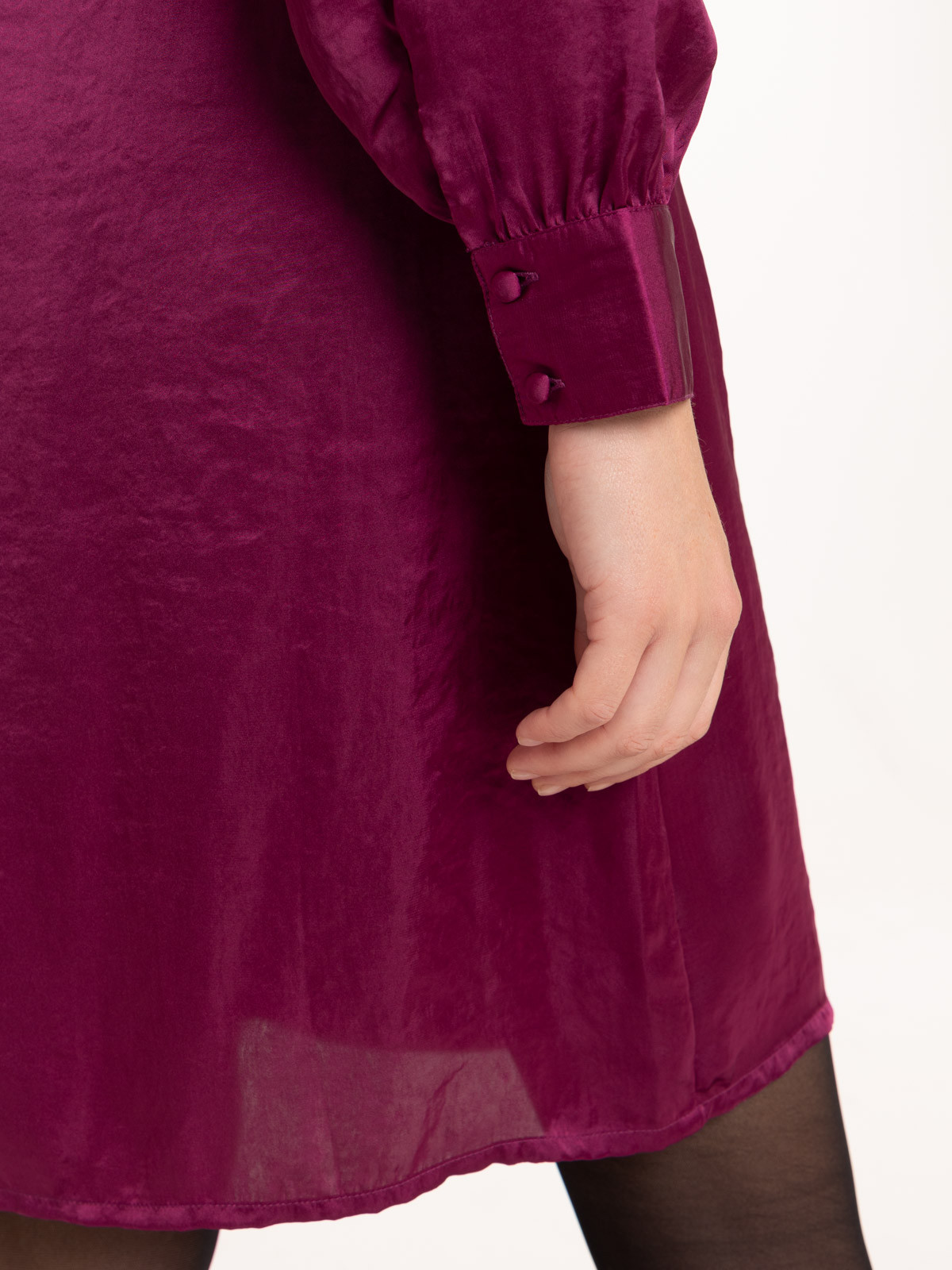 Robe satinée dark raisin femme