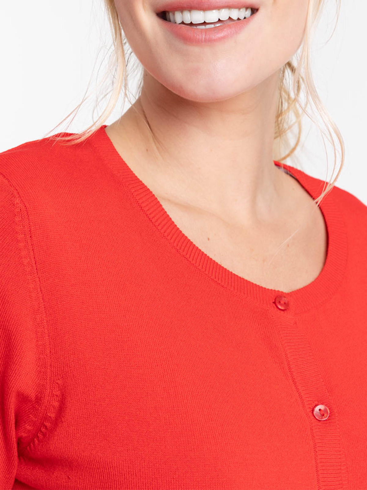Gilet boutonné red femme