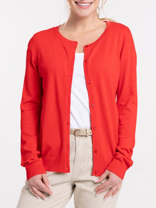 Gilet boutonné red femme