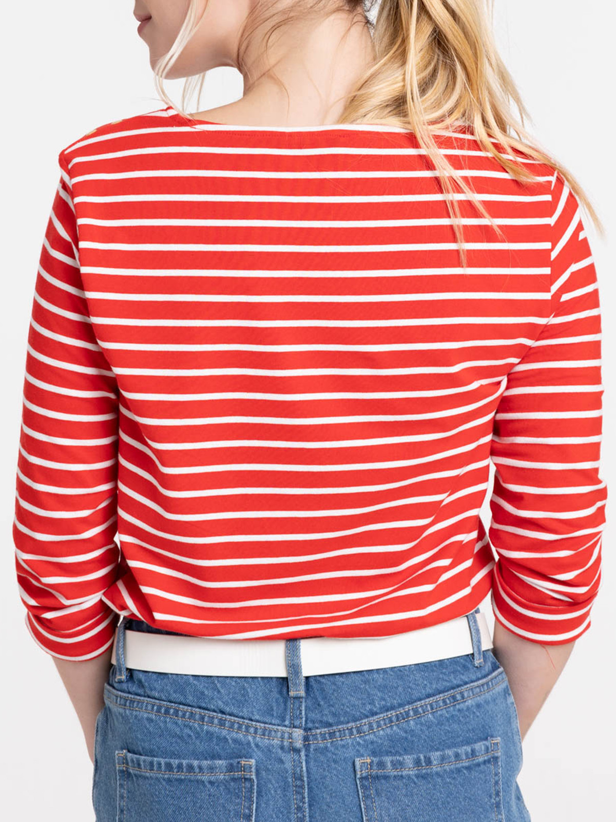 T-shirt rouge rayé écru femme T-shirt rouge rayé écru femme