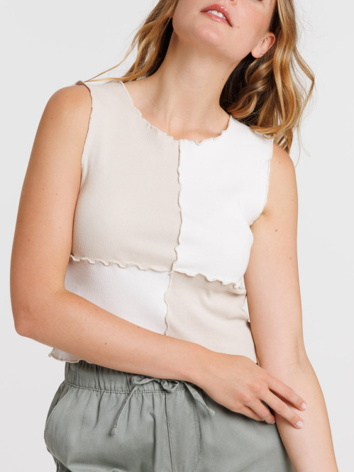 Débardeur patchwork femme