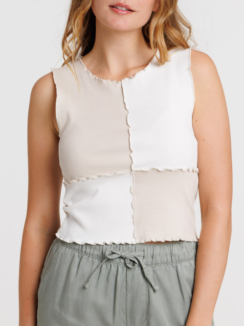 Débardeur patchwork femme