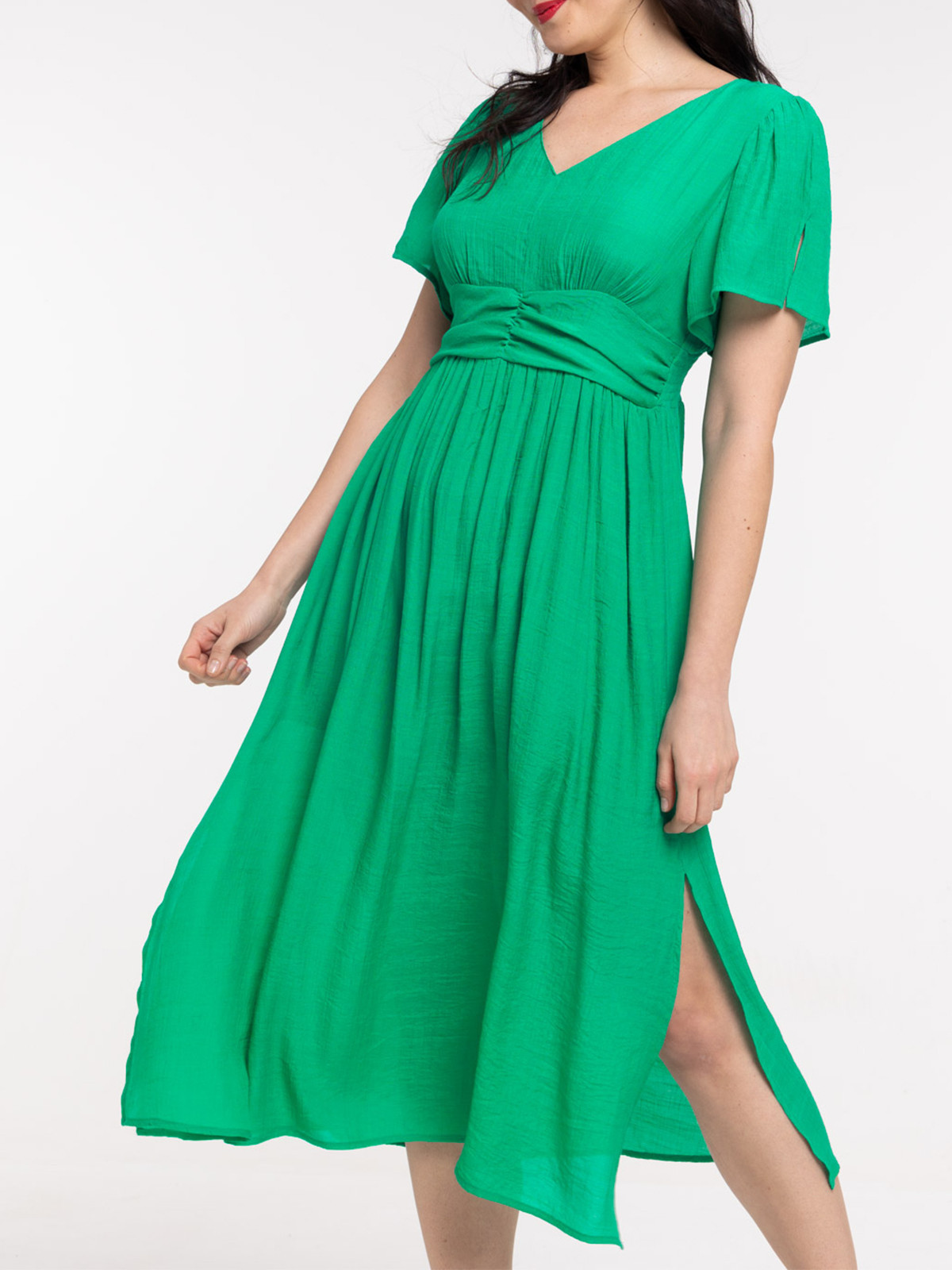Robe longue coloris gazon femme Robe longue coloris gazon femme