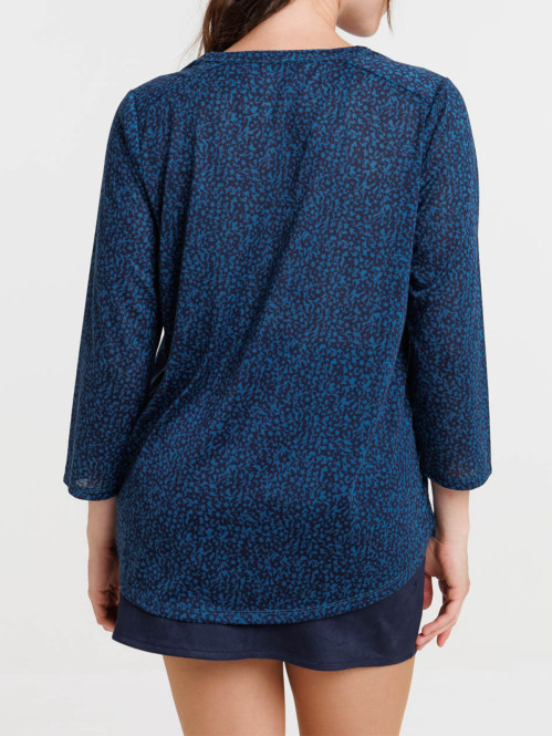 T-shirt manches 3/4 fleuri...