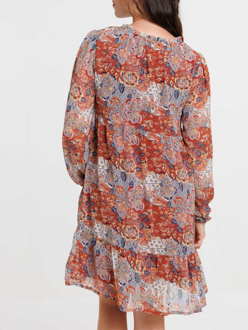 Robe voile imprimée femme