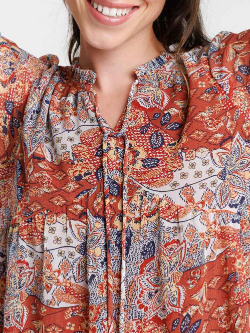 Robe voile imprimée femme