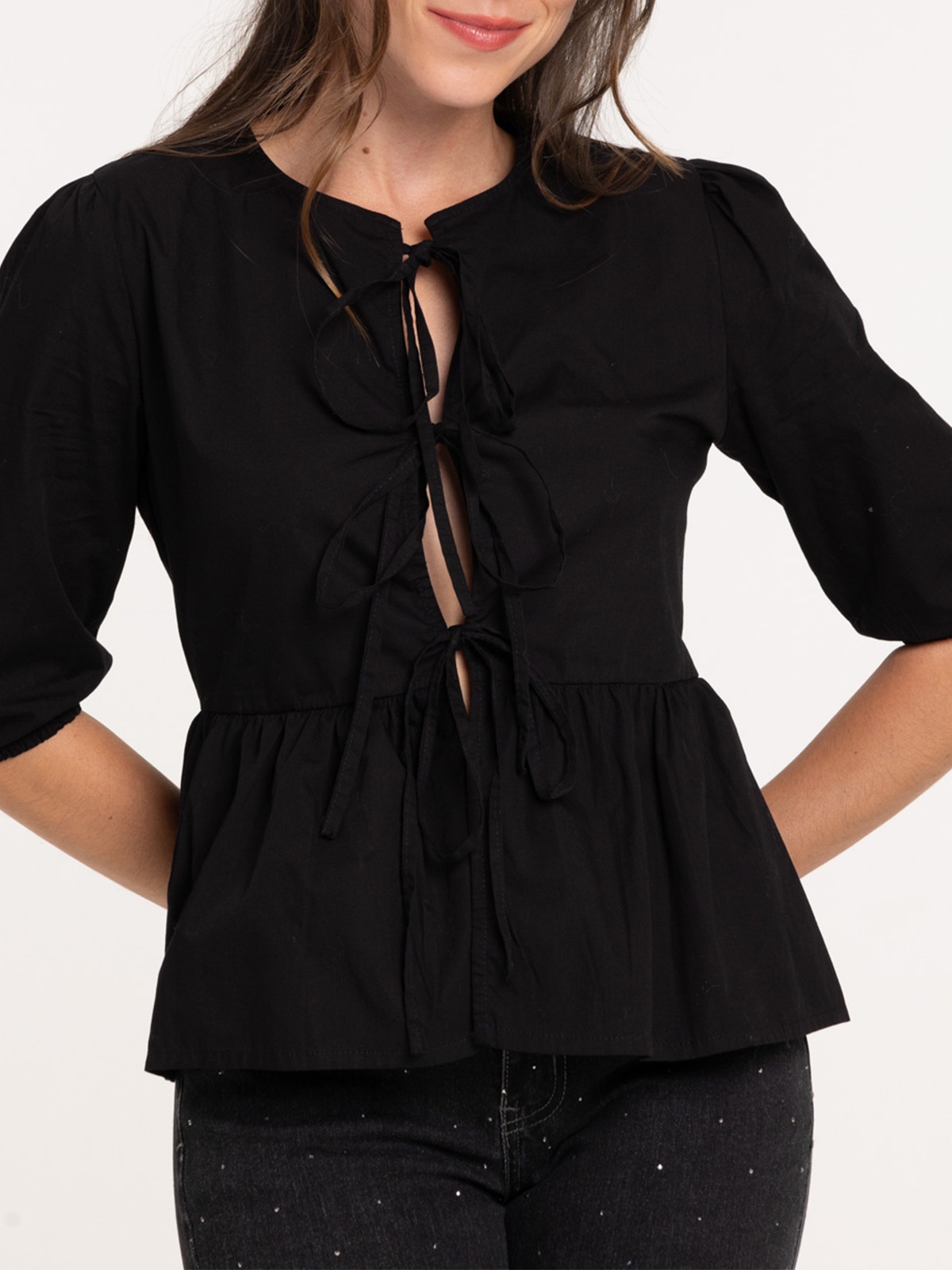 Blouse à nouer devant femme