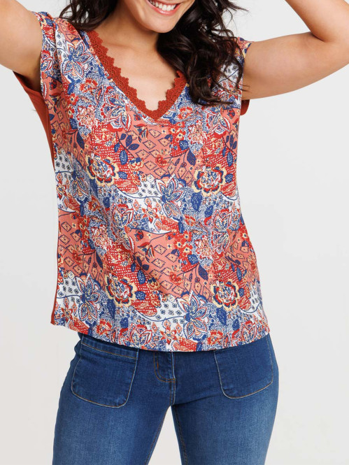 T-shirt imprimé devant femme