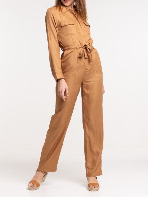 Combipantalon tabac femme