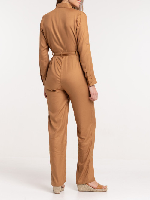 Combipantalon tabac femme