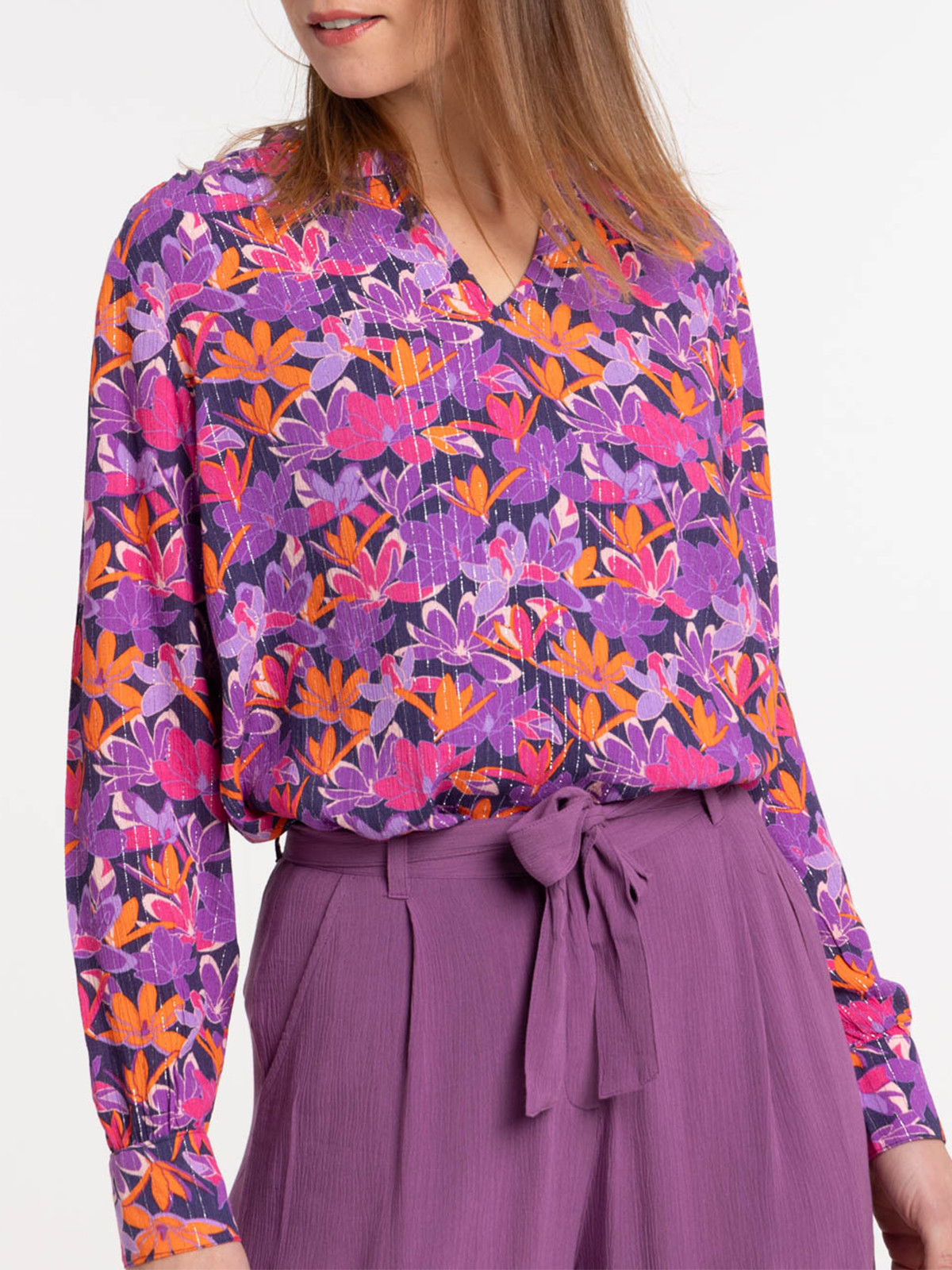 Blouse imprimée fleurie femme
