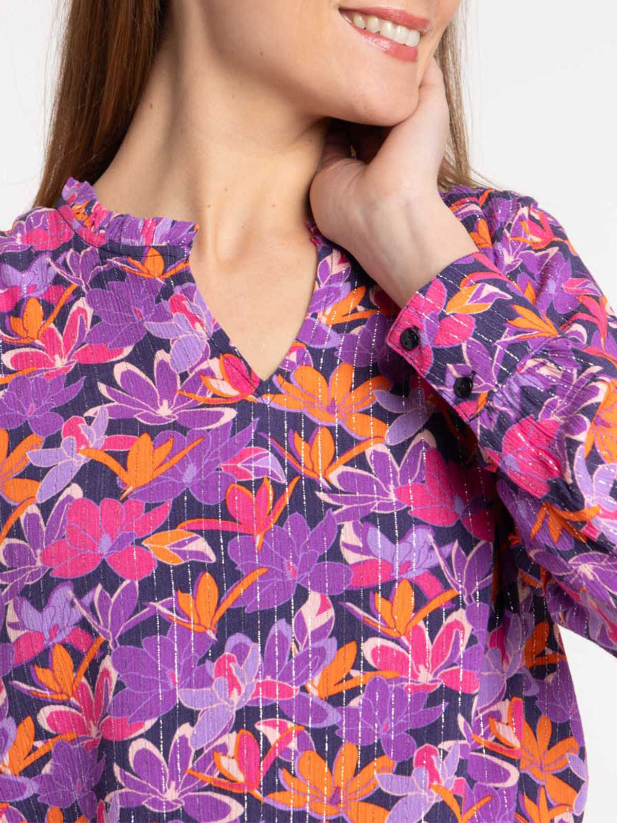 Blouse imprimée fleurie femme