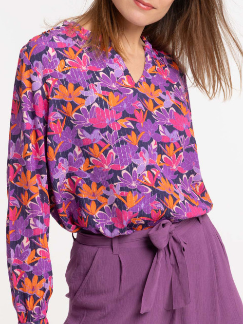 Blouse imprimée fleurie femme