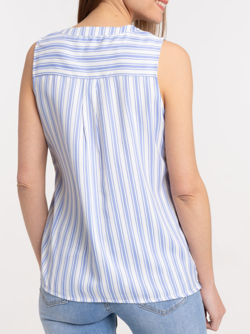 Blouse rayée sans manches...