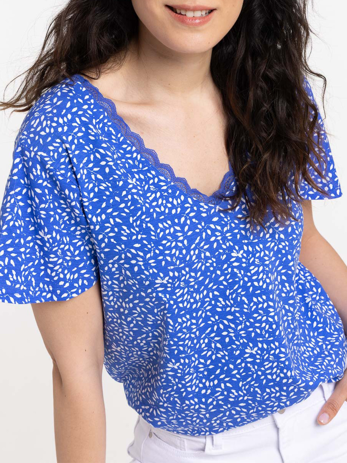 T-shirt bleu majorelle femme