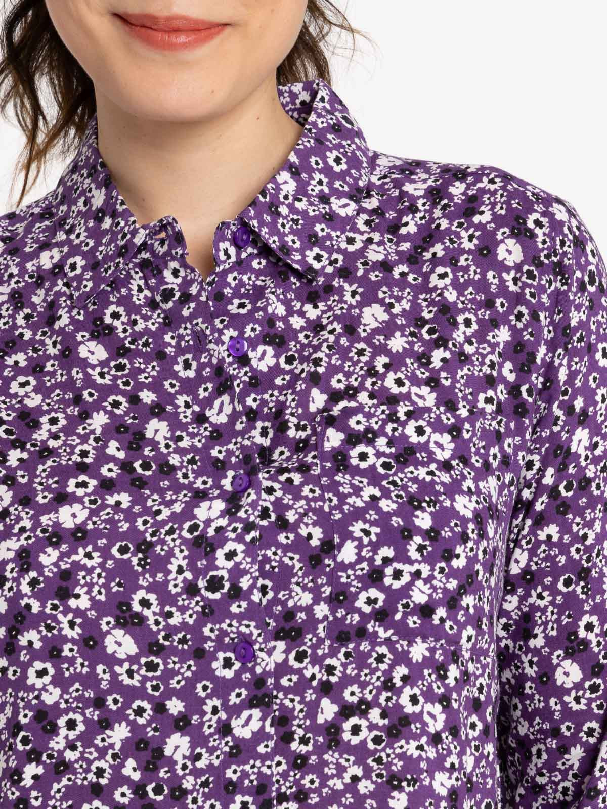 Robe chemise imprimée fleurie femme