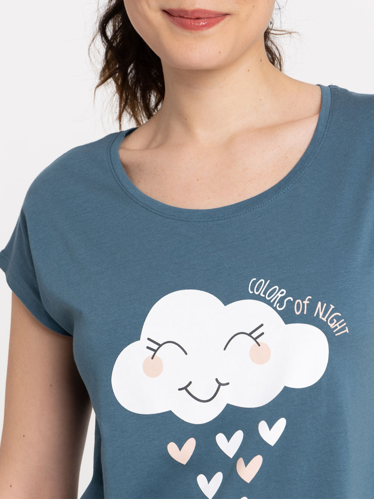 Liquette nuage bleu grisé femme